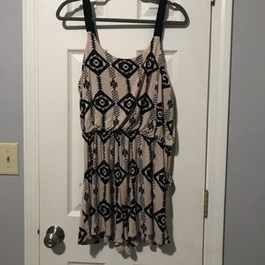 Aztec tan and black romper L
